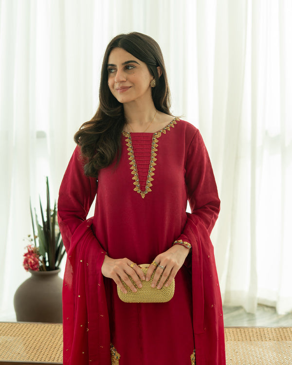 Ayzel - 3 Piece Embroidered Dress