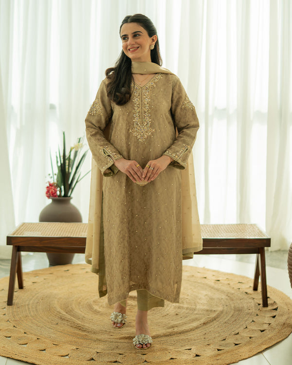 Heer - 3 Piece Embroidered Dress