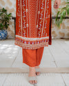 Mushq - 3 Piece Embroidered Chiffon Dress
