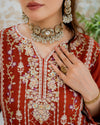 Mushq - 3 Piece Embroidered Chiffon Dress