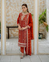 Mushq - 3 Piece Embroidered Chiffon Dress
