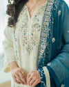 Haya - 3 Piece Embroidered Chiffon Dress