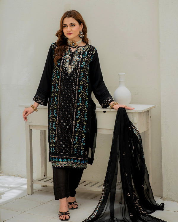 Aleena - 3 Piece Embroidered Dress
