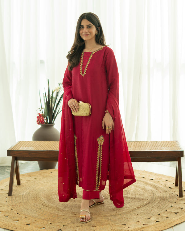 Ayzel - 3 Piece Embroidered Dress