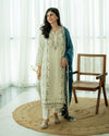 Haya - 3 Piece Embroidered Chiffon Dress