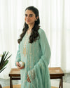 Sahar - 3 Piece Embroidered Chiffon Dress